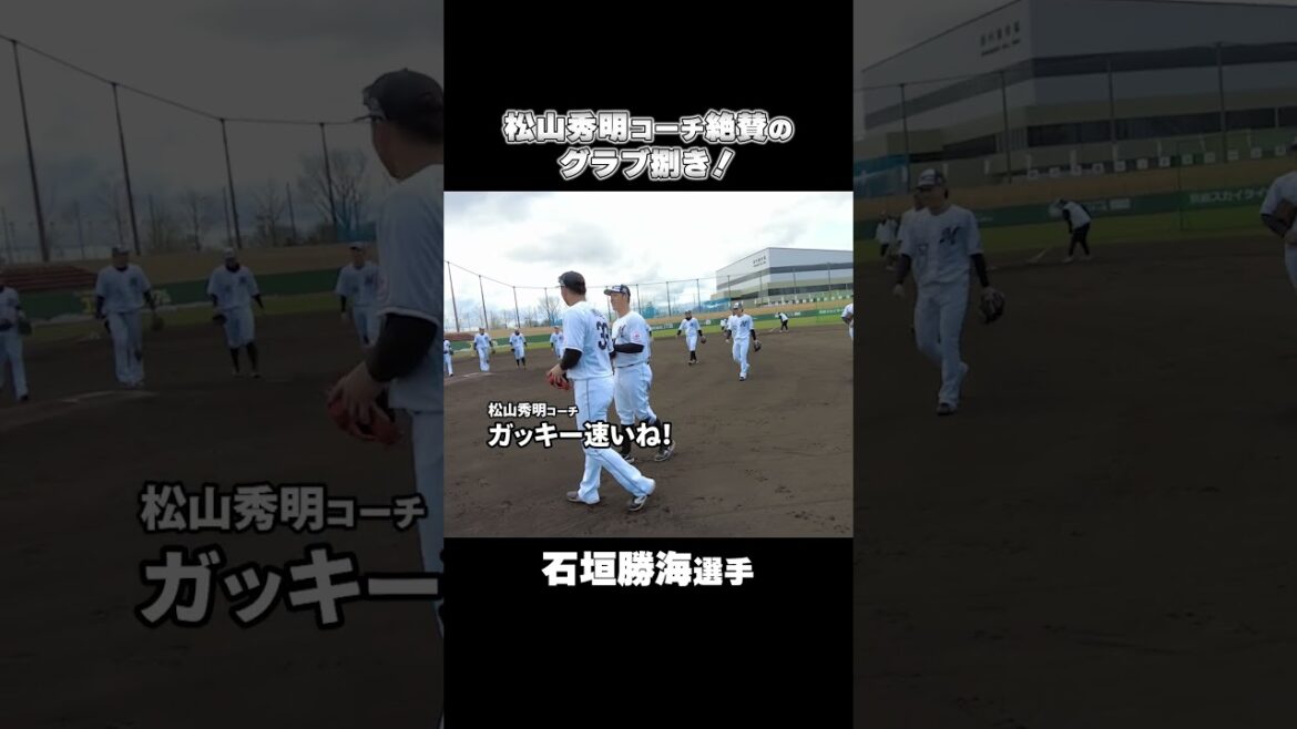 石垣勝海選手のグラブ捌き！#chibalotte 【侍ジャパンサポートメンバー】