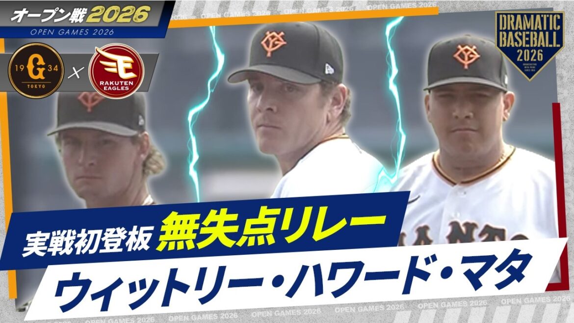 【オープン戦】新外国人"ウィットリー&ハワード&マタ" 実戦初登板で無失点リレー！【巨人×楽天】