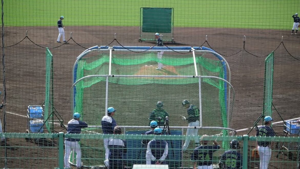 丸山翔大投手 西都春季キャンプライブBP（打者：橋本選手）2026.02.16