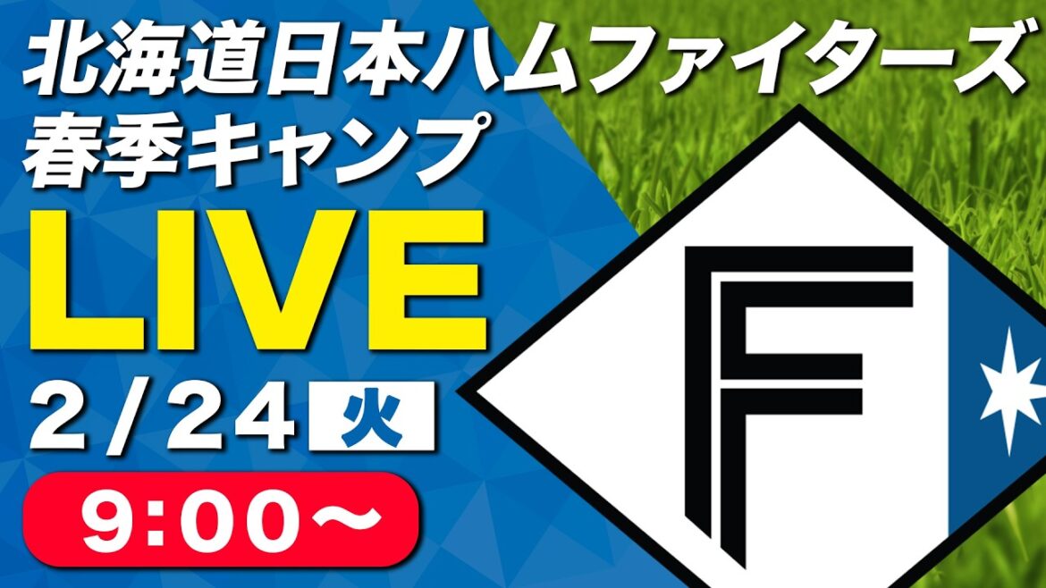 【特別LIVE】2/24 朝9:00～ ファイターズキャンプLIVE 2026～北海道日本ハムファイターズ 春季キャンプ～