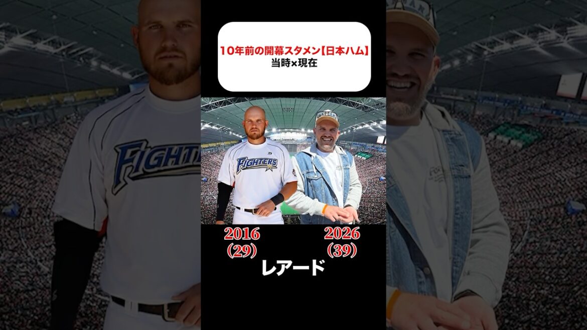 日本ハム10年前の開幕スタメン当時×現在 #栗山英樹 #陽岱鋼 #西川遥輝 #田中賢介 #中田翔 #近藤健介 #レアード #谷口雄也 #大野奨太 #中島卓也