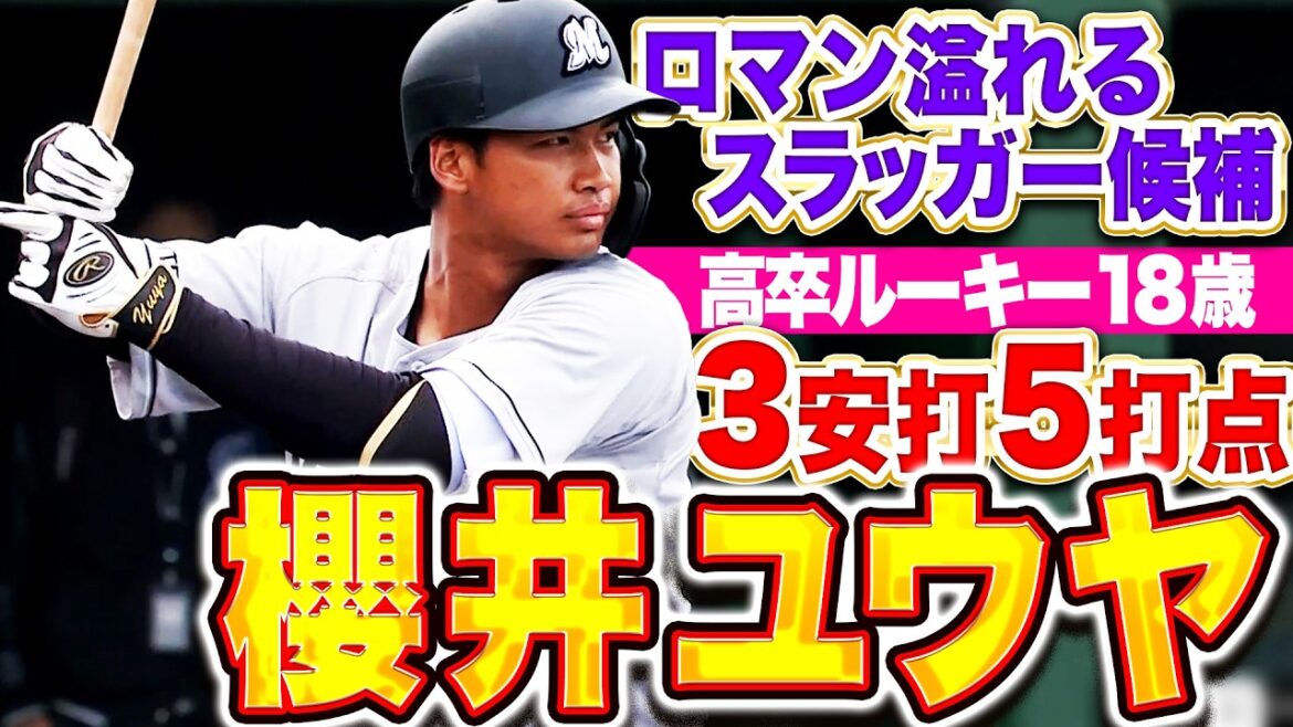 【ロマン溢れる】高卒ルーキー・櫻井ユウヤ『18歳とは思えぬ体格…未来のスラッガー候補が3安打5打点!』 【ロマン溢れる】高卒ルーキー・櫻井ユウヤ『18歳とは思えぬ体格…未来のスラッガー候補が3安打5打点!』
