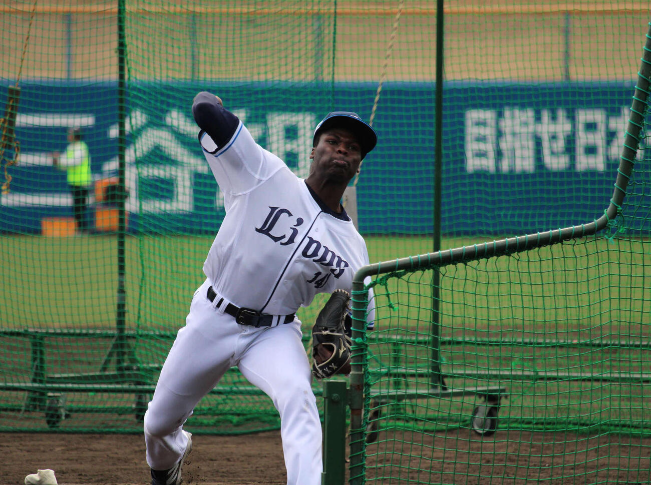 初めてライブBPに登板（撮影・金子真仁）