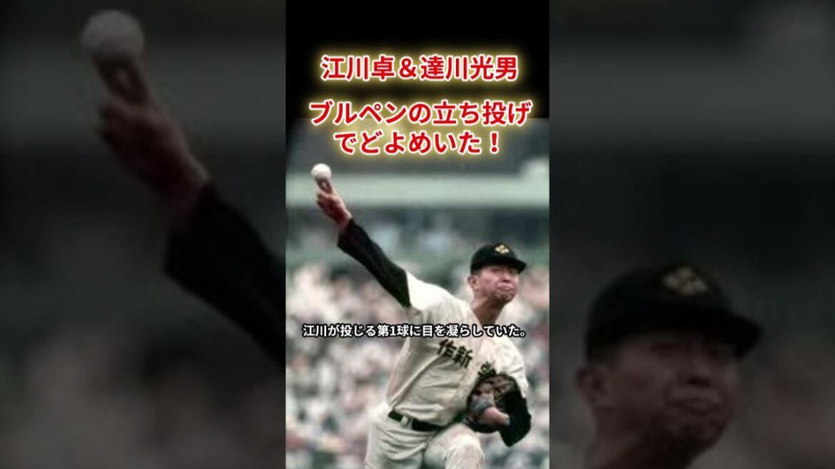 【江川卓＆達川光男】ブルペンの立ち投げで甲子園がどよめいた!