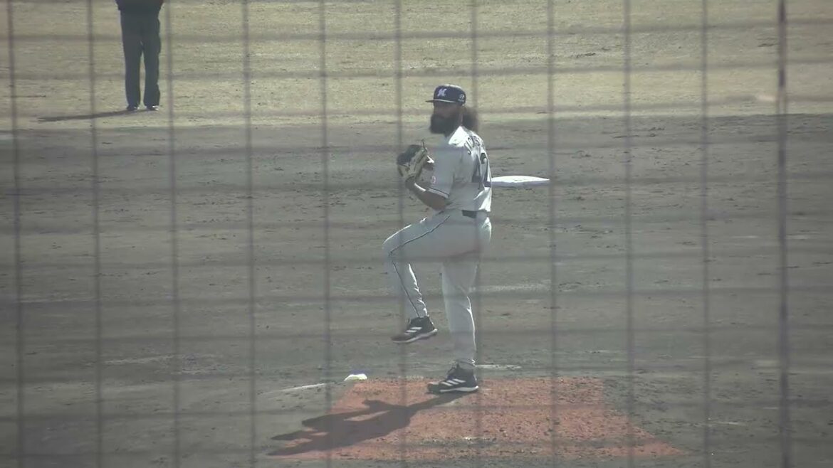 千葉ロッテマリーンズ ジャクソン投手 投球練習 2026/3/4 草薙球場