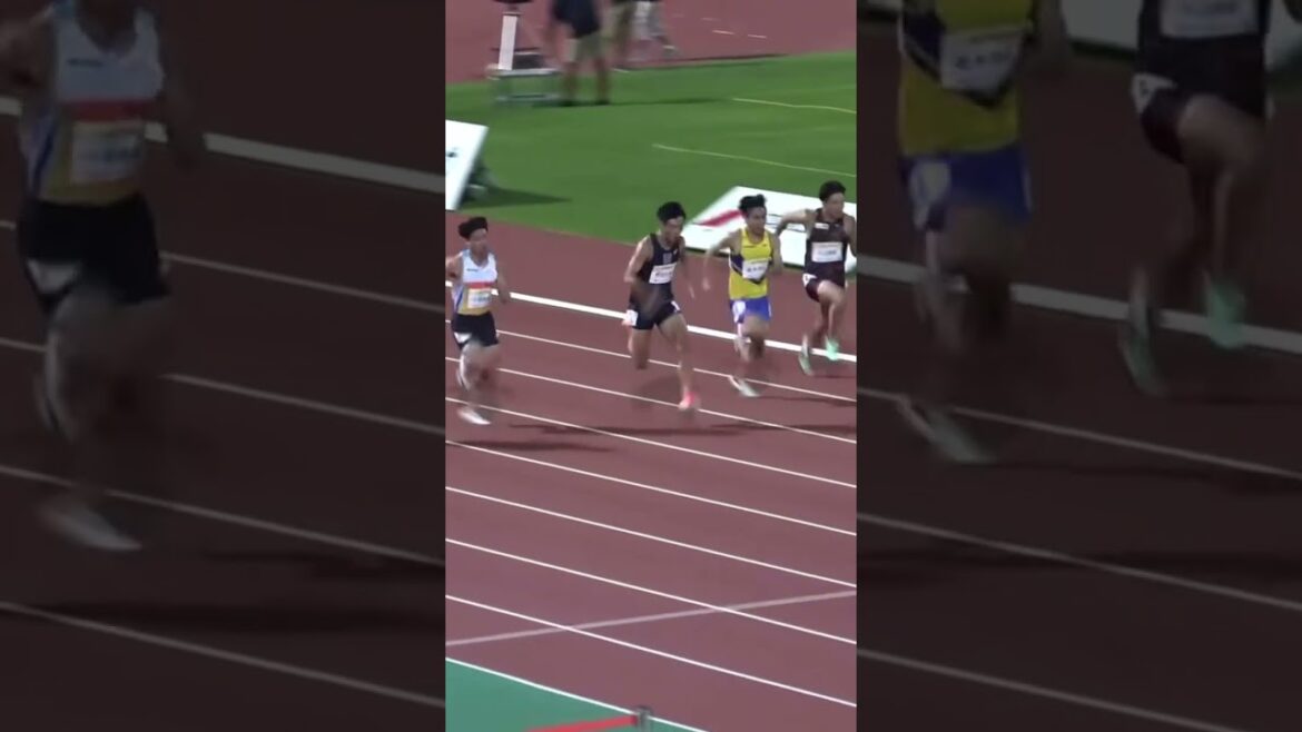 福井ナイトゲームス100m決勝　柳田大輝選手　10.00秒