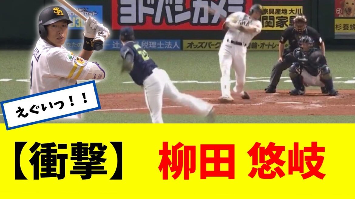 【衝撃】 柳田 悠岐　打球速度がエグイ!!!!!!