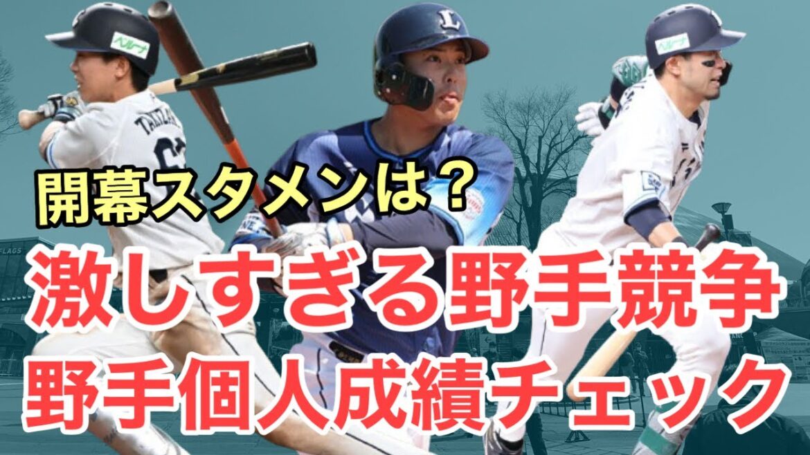 【西武】対外試合個人成績チェック！開幕スタメン争いがアツスギル