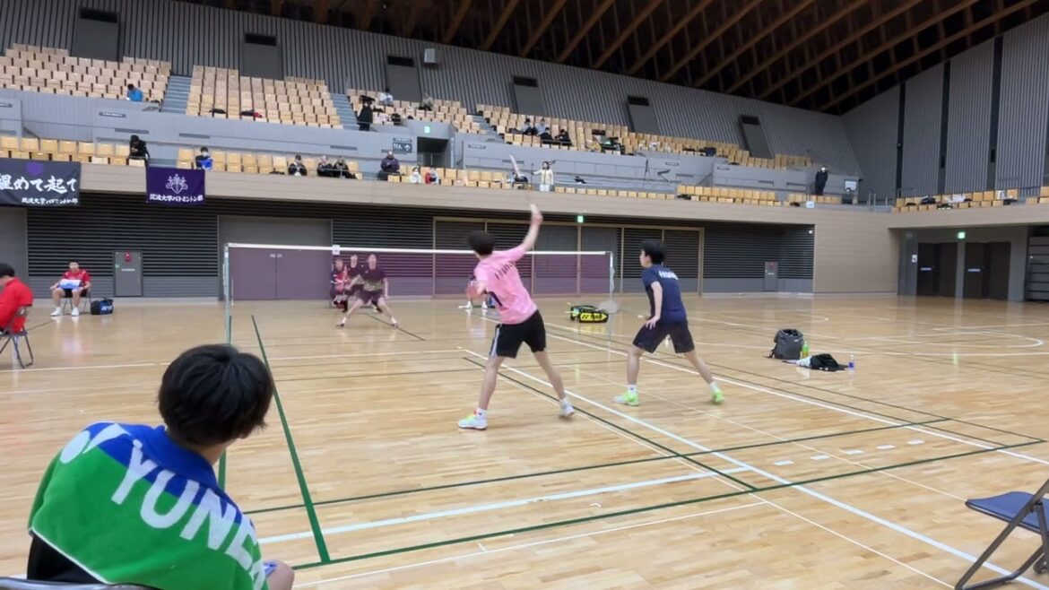 鈴木柚人/横沢颯斗(千葉商科大学)vs杉本春輝/金子透士(日本ウェルネススポーツ大学)　【2024年度関東学生バドミントン選手権大会】