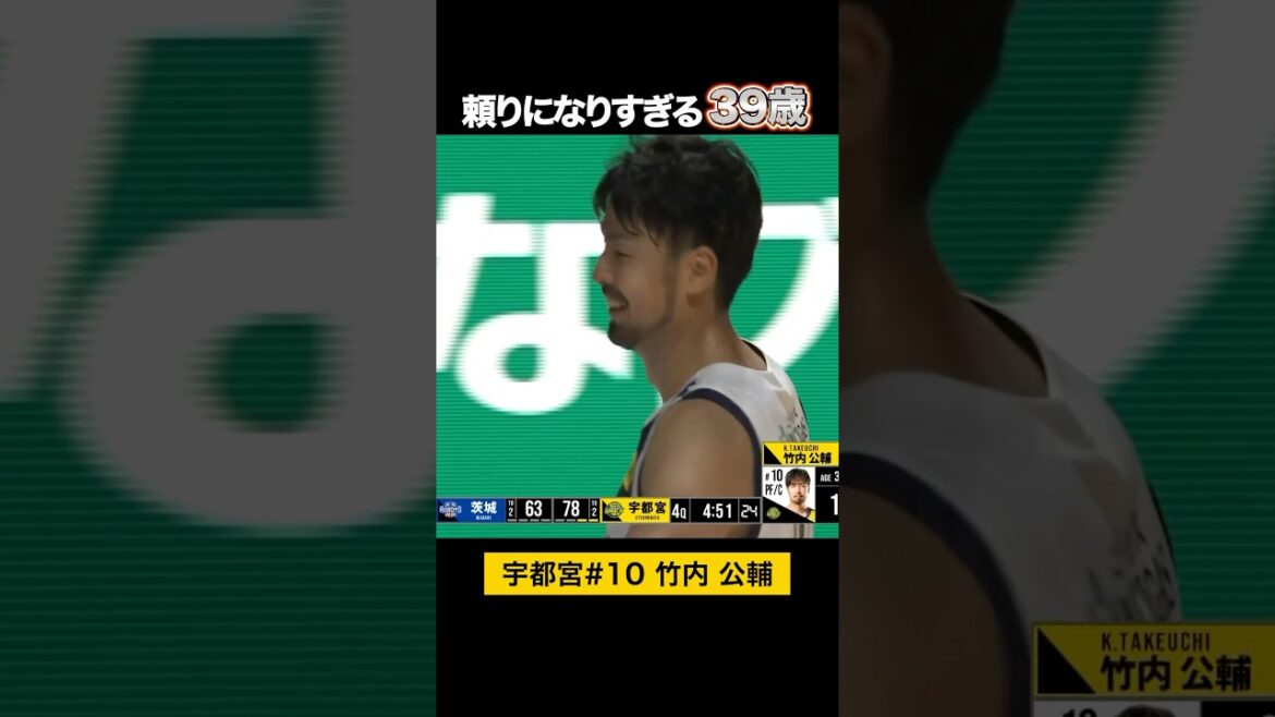 【バスケ】10連勝中の宇都宮を支えるベテラン #竹内公輔#宇都宮ブレックス#バスケ #Bリーグ