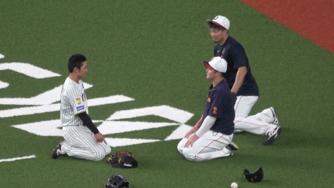 【侍ジャパン】阪神の【中川勇斗】 師匠【牧秀悟】のもとへ 現地映像 強化試合 阪神戦