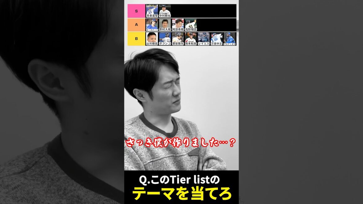 プロ野球tier #tierlist #プロ野球 #中村剛也 #筒香嘉智 #浅野翔吾 #山川穂高