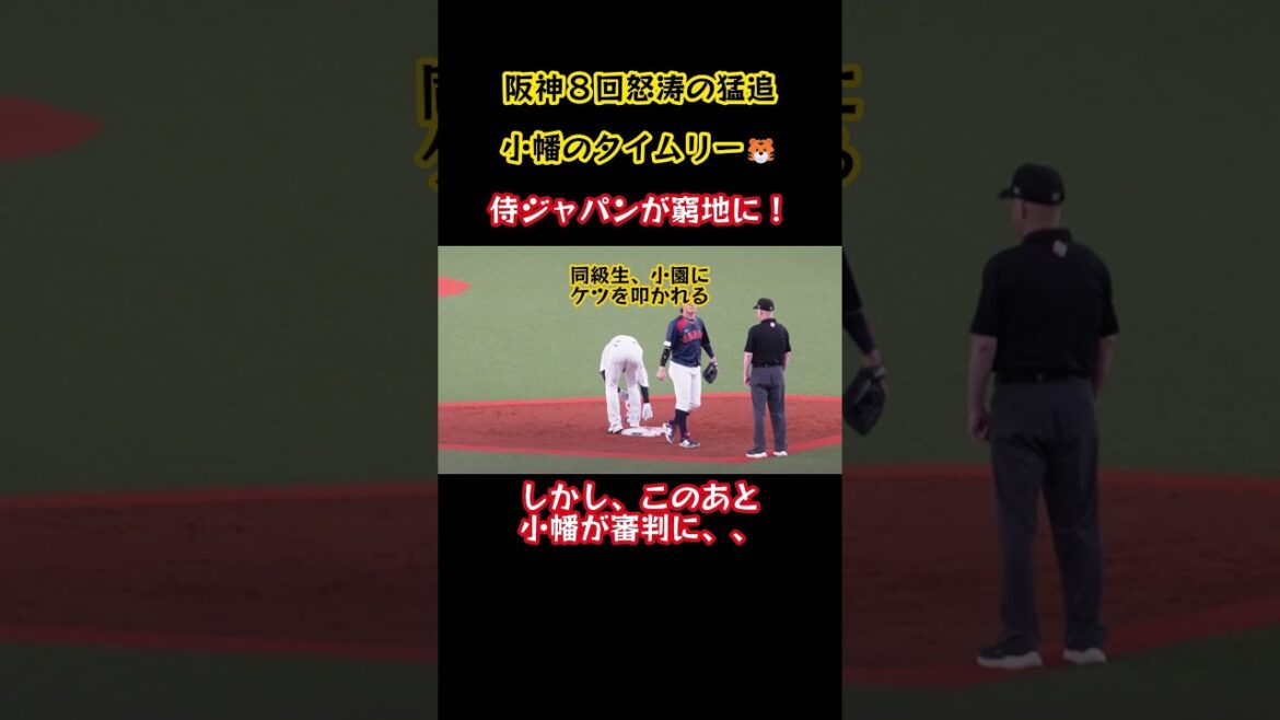 【現地映像】wbc  阪神タイガースvs侍ジャパン 小幡竜平 タイムリー