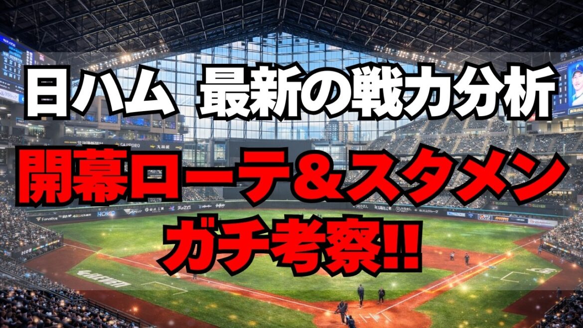 【日本ハム】最新の戦力分析！開幕ローテ＆スタメンガチ考察
