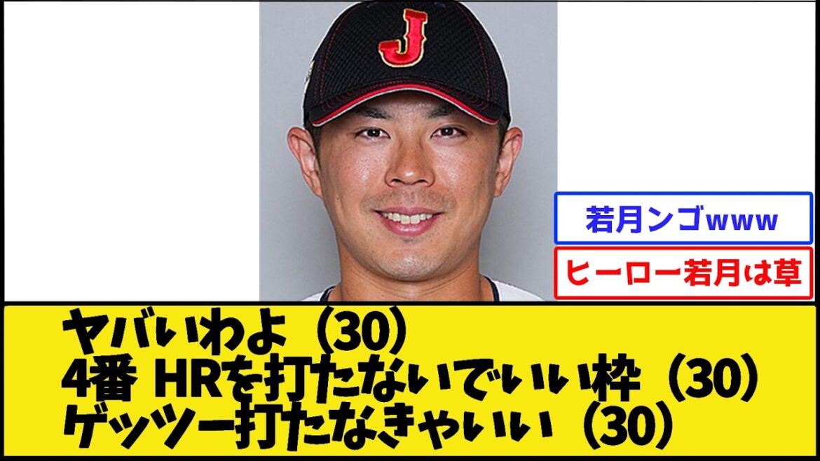【ヤバいわよ】若月健矢さん、うっかり覚醒してしまうwww【侍ジャパン】【プロ野球なんJ 2ch プロ野球反応集】