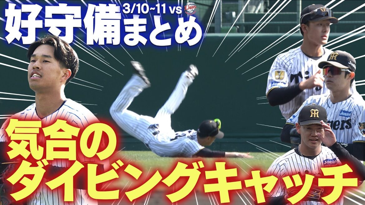 【ルーキーが魅せる】守備は技術だけじゃなくて気合も大事！西武とのオープン戦で出た好守備をまとめてお届け！！阪神タイガース密着！応援番組「虎バン」ABCテレビ公式チャンネル