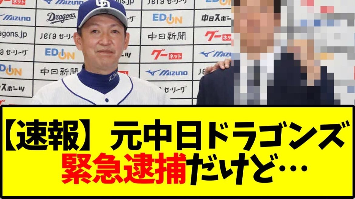 元中日・上田洸太朗が逮捕　【野球】