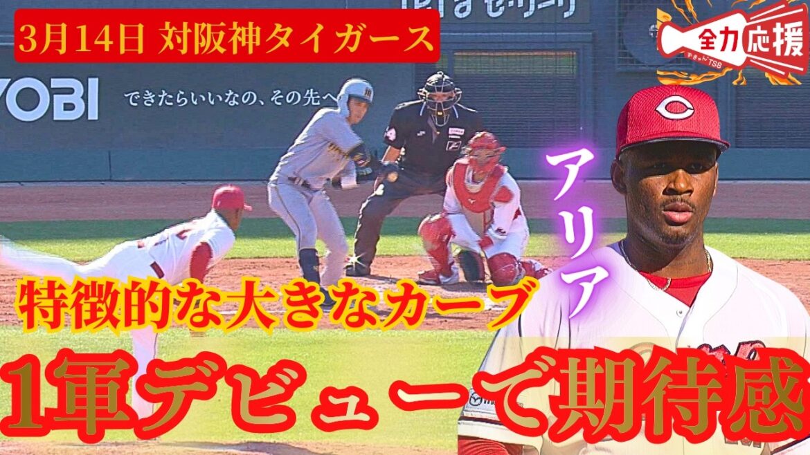 【新星アリア】育成契約を勝ち取ったデベルソン・アリアが1軍マウンドデビュー！！大きなカーブは特徴的！期待感のある投球を披露！【球団認定】カープ全力応援チャンネル