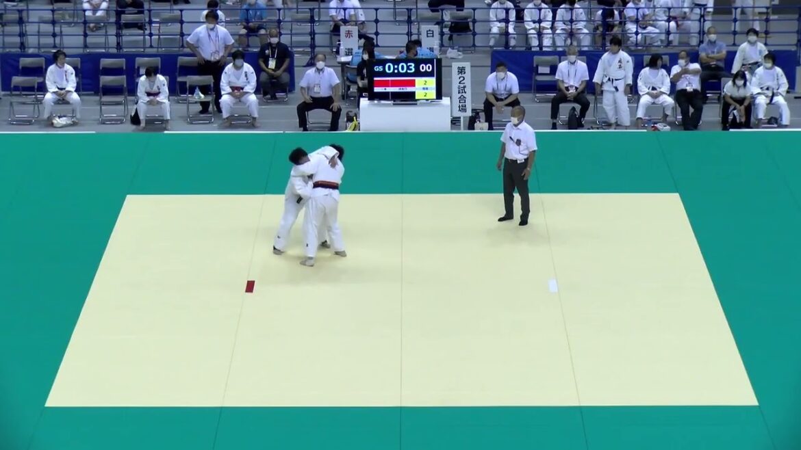 2022年IH 柔道 女子78kg超級 三回戦 佐藤蓮 (敬愛 福岡) x 井上朋香 (佐賀商 佐賀)