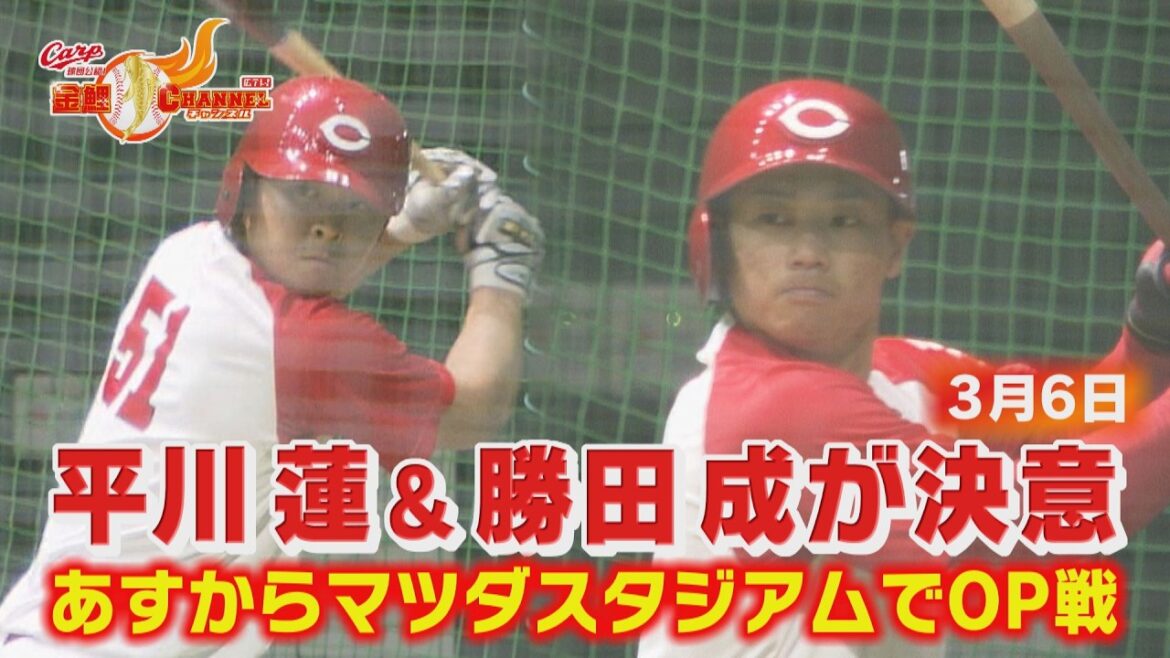【マツダスタジアムでOP戦スタート】平川蓮＆勝田成が決意