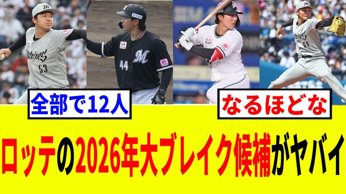 【ロッテ】マリーンズで2026年に一気に主力になりそうな選手たち