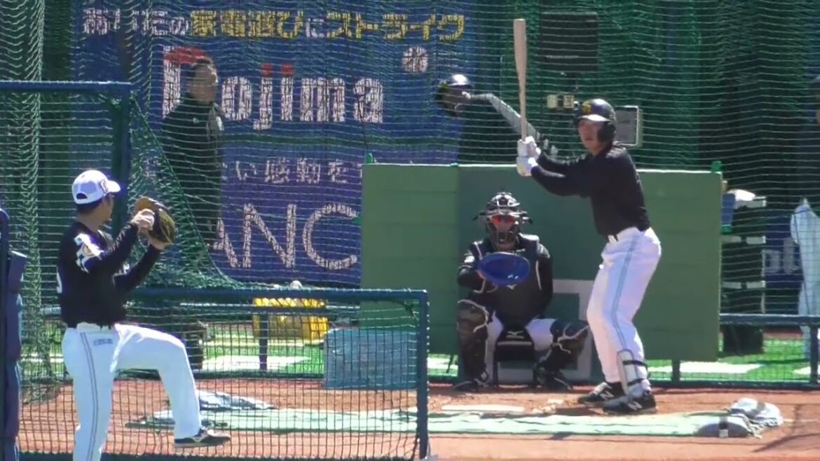 2026年3月15日 福岡ソフトバンク・井上 朋也 選手の試合前フリー打撃練習