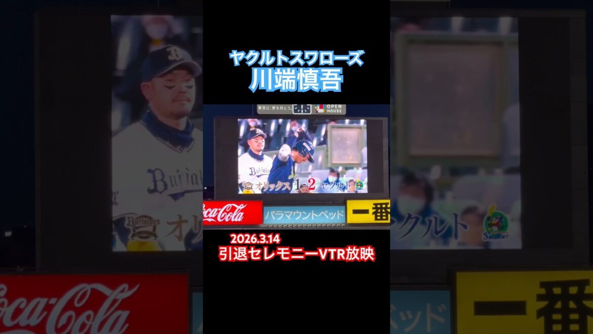 #川端慎吾 #東京ヤクルトスワローズ #引退試合 #引退セレモニー #日本シリーズ