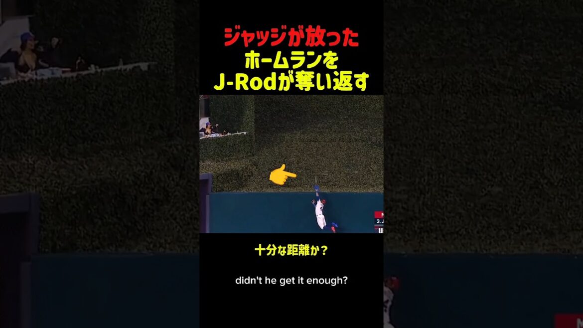 アメリカ代表ジャッジが放ったホームランを奪うフリオ•ロドリゲス #野球 #mlb #baseball #メジャーリーグ #ジャッジ #wbc