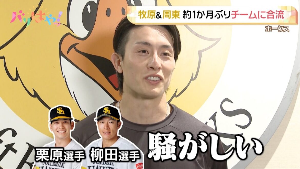 【ホークス情報】牧原＆周東 約１か月ぶりにチームへ合流（2026/3/19）