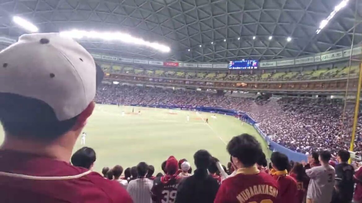 20250322　オ･ゴー！コールが鳴り響く、小郷裕哉の専用ｺｰﾙ　1回表　東北楽天ｺﾞｰﾙﾃﾞﾝｲｰｸﾞﾙｽ@ﾊﾞﾝﾃﾘﾝﾄﾞｰﾑ ﾅｺﾞﾔ･ﾚﾌﾄ外野 ﾅｺﾞﾔﾄﾞｰﾑ ｵｰﾌﾟﾝ戦