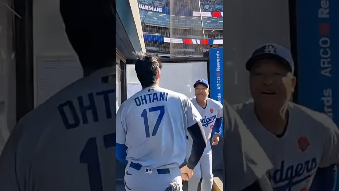 ドジャース大谷翔平の挨拶！ロバーツ監督が一番テンションが高いw