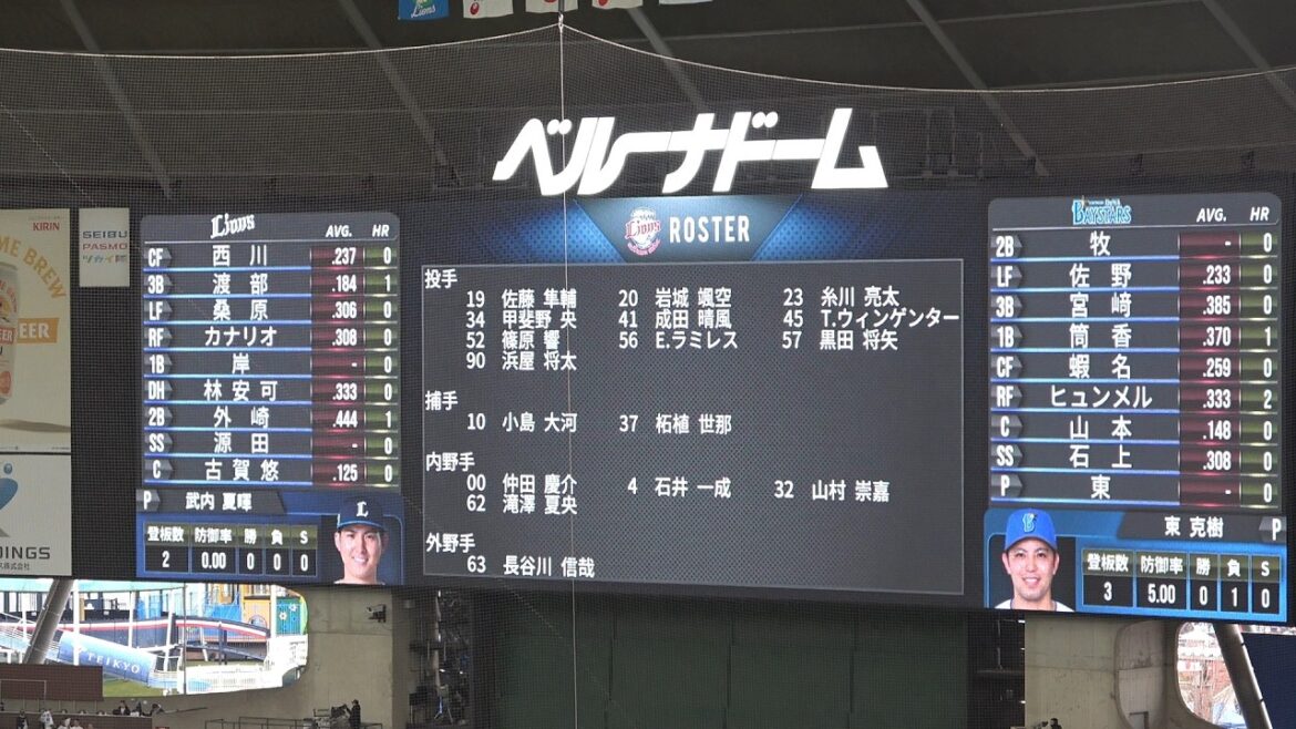 【2026 オープン戦】埼玉西武ライオンズvs横浜DeNAベイスターズ スタメン発表～応援歌1-9(歌詞付き)～初回守備入り選手紹介 2026/03/20