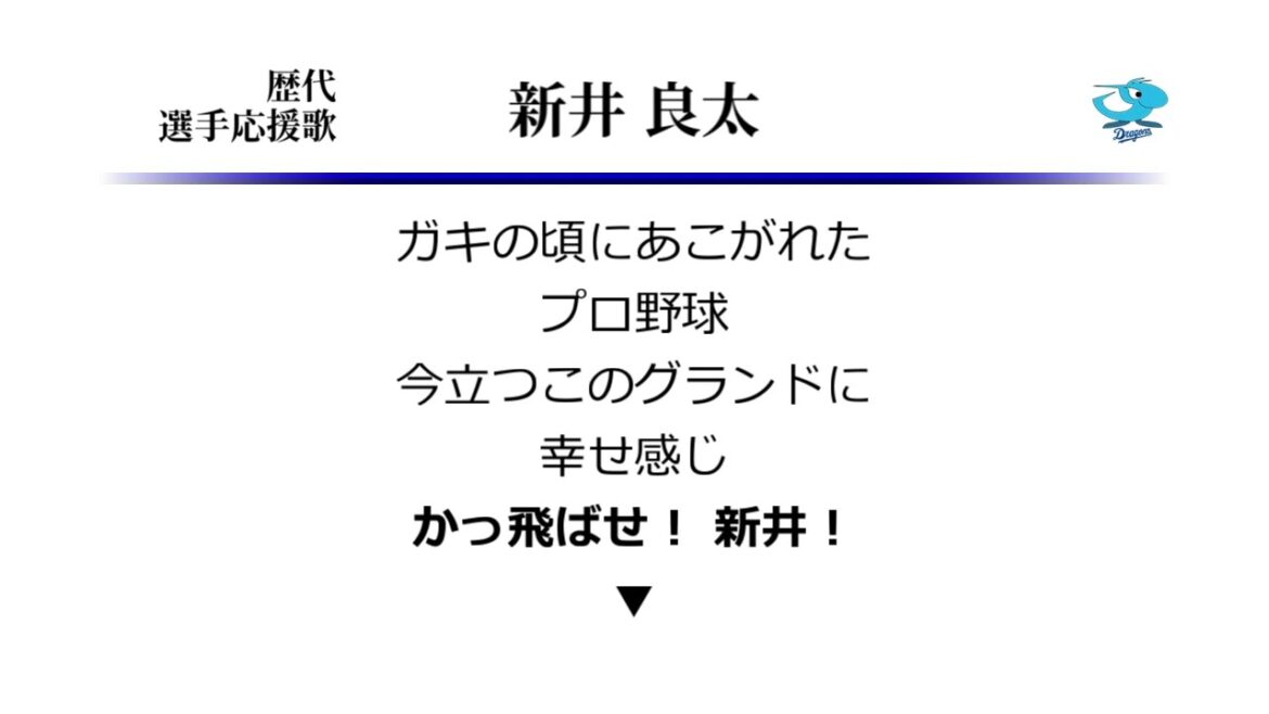 中日ドラゴンズ 新井良太 応援歌 [MIDI]