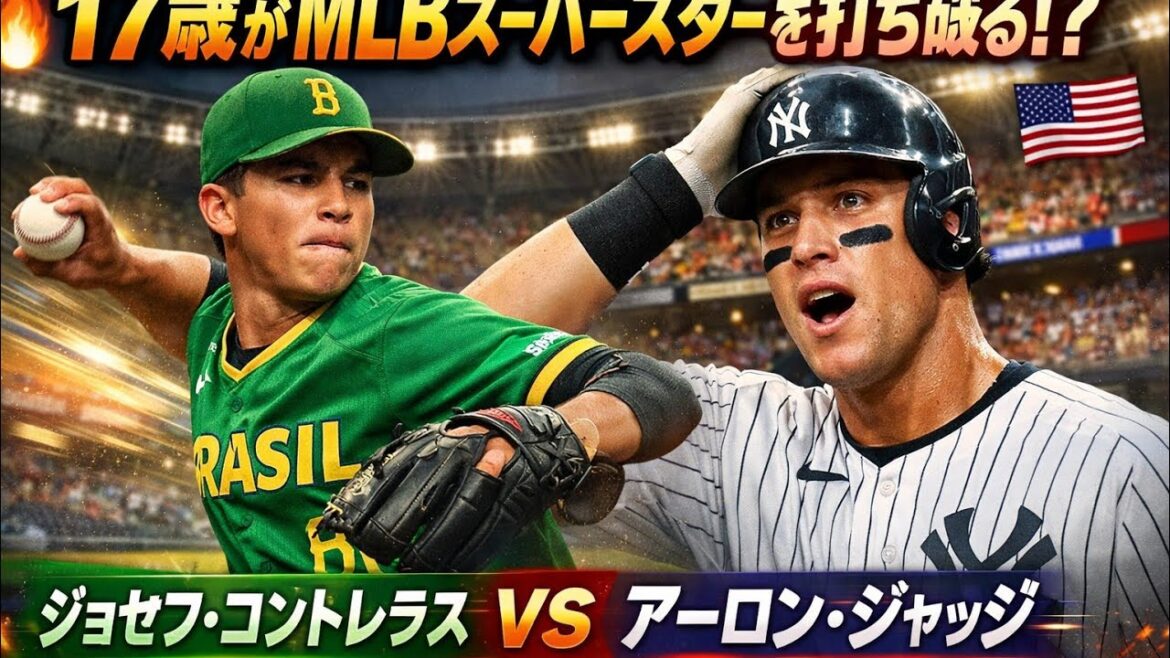 ⚡😱 17歳がMLBスーパースターを打ち破る！？ジョセフ・コントレラス、アーロン・ジャッジを併殺打で封じる歴史的瞬間🔥🇧🇷🇺🇸