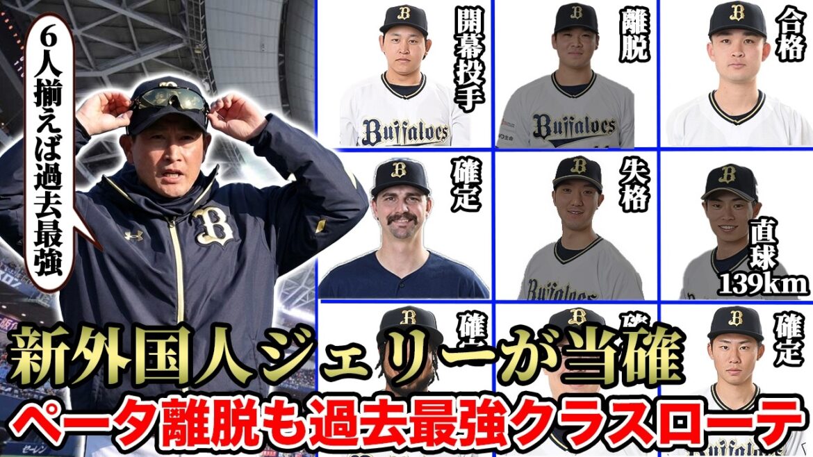 【“山下の復帰は早くないと思います”】ペータ右肘コン不＆山岡直球130km台でどうなる先発陣… ジェリー絶賛に開幕投手が宮城に決まった先発争い最新問題を解説【オリックスバファローズ】