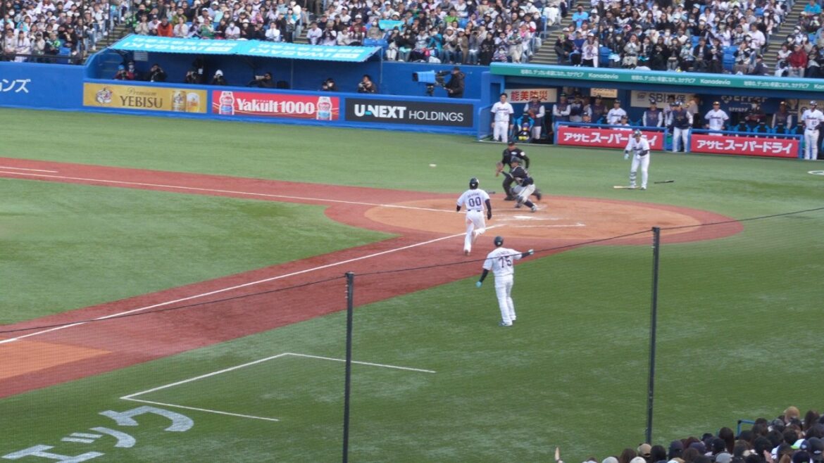 オリックス 廣岡大志 バックホームで本塁タッチアウト ナイスプレー　ヤクルト vs オリックス オープン戦　2026年3月15日(日)　神宮球場