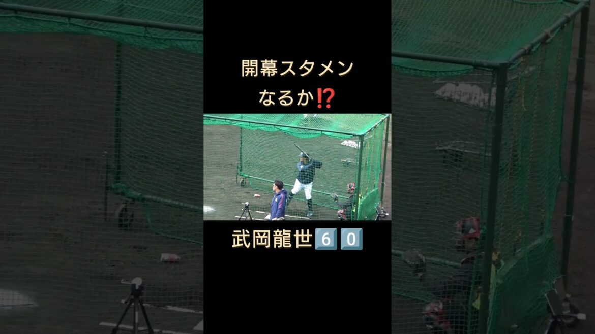 #武岡龍世 　#東京ヤクルトスワローズ 　 #燕心全開 　#shorts  #燕征  #応燕 　#打撃練習 　 #オープン戦