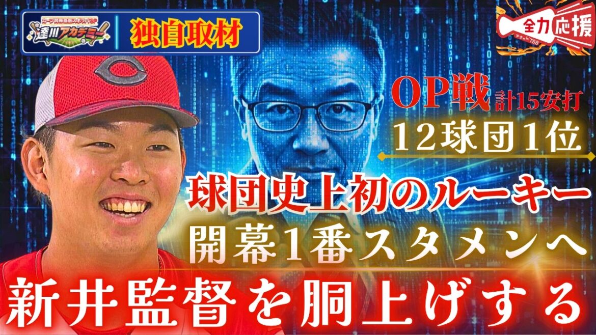 【達川アカデミー】球団史上初のルーキーによる「開幕1番スタメン」目前の平川蓮選手を直撃🔥OP戦で大活躍の対応力と今季への抱負を聞いています！【球団認定】カープ全力応援チャンネル