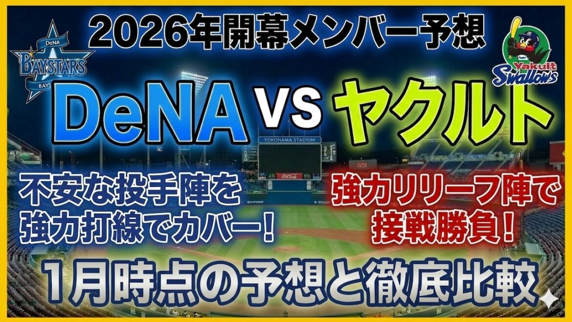 【2026 プロ野球開幕】横浜DeNA VS ヤクルトの開幕スタメン・先発ローテ・ベンチ入りメンバー予想の開幕直前の最終決定版