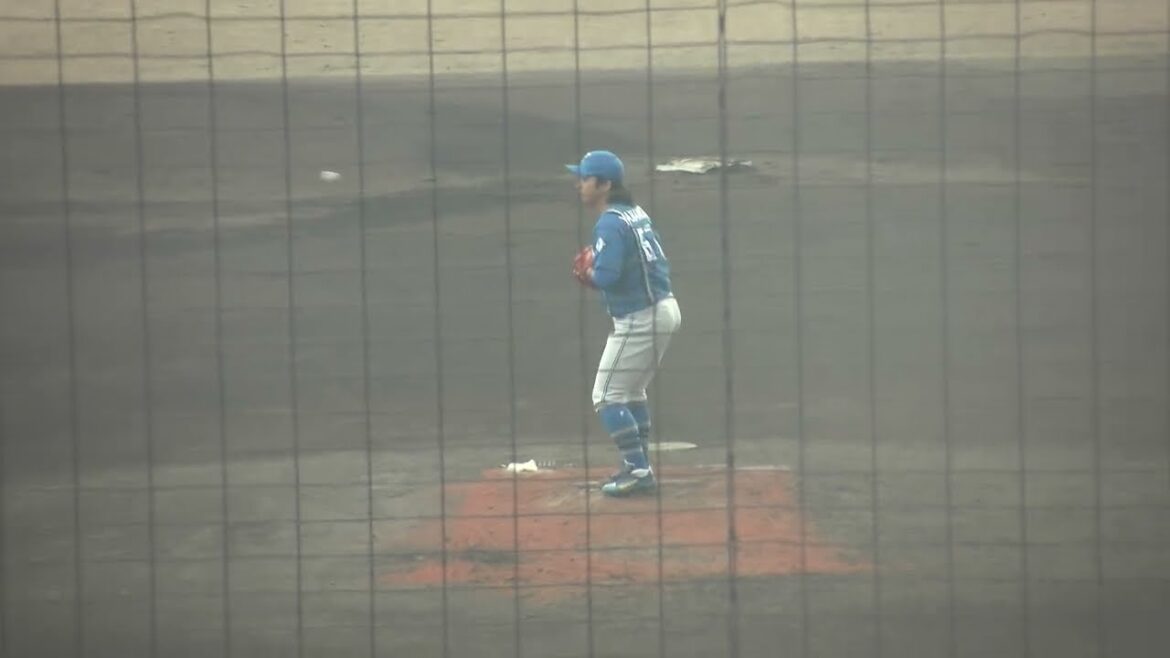 北海道日本ハムファイターズ 山本拓実投手 投球練習 2026/3/12 草薙球場