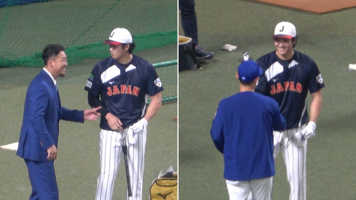 大谷翔平のグランドでのいろいろ！日ハム時代のチームメイトである中田翔や大野奨太と挨拶する場面も！（20262/27）