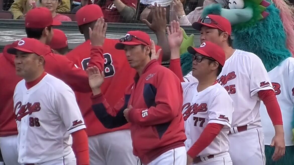 新井監督ニンマリ！広島カープ開幕2連勝の瞬間&勝利のハイタッチ！新広島カープvs中日ドラゴンズ 2026年3月28日