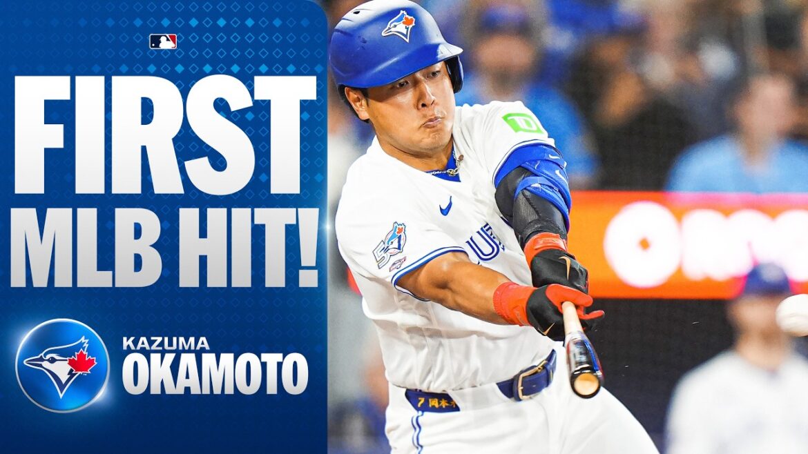 Kazuma Okamoto collects his first MLB hit! | MLB Highlights 岡本和真ハイライト