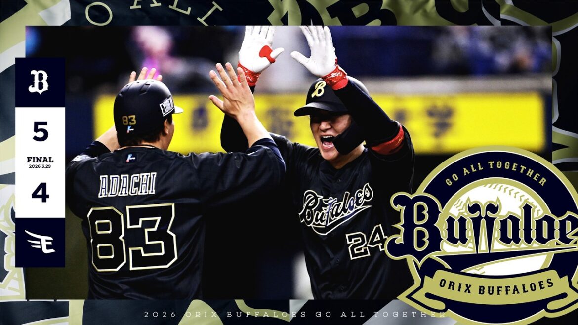 【先制されるも打線が繋がり逆転！継投リレーで1点差の接戦を制す！】オリックス・バファローズ vs 東北楽天ゴールデンイーグルス 3回戦