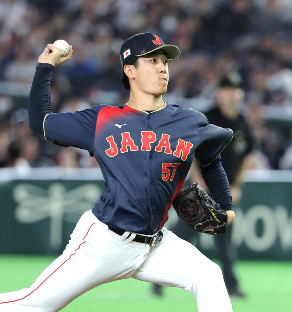 Koki Kitayama (photographer: Nakajima Suguru) pitched as the fourth pitcher from the seventh inning.