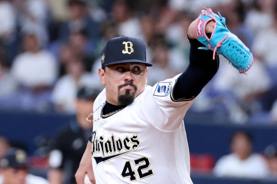 「いい写真だあ~」WBCから戻ってきた”主役” 垣根超えた1枚が反響「泣けてくる」 | Full-Count オリックスのアンドレス・マチャド【写真:栗木一考】