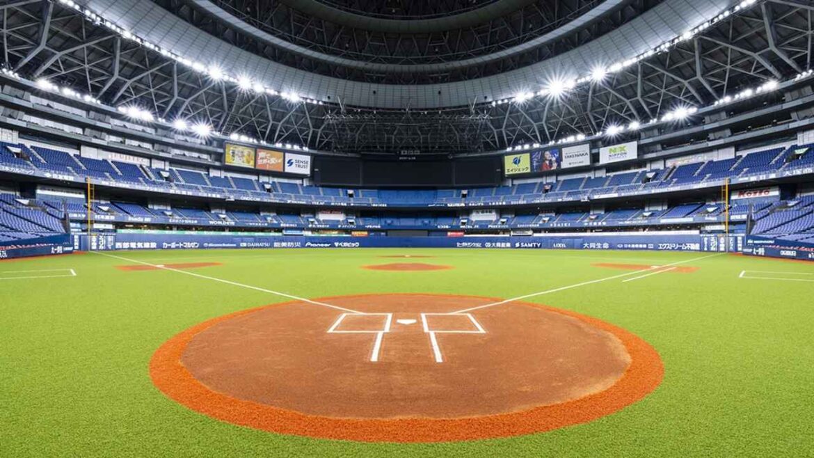 画像1: 京セラドーム大阪、ミズノの“野球専用人工芝”張り替え工事完了！グラウンドデザインも刷新…「近鉄時代」を思わせる懐かしの姿に