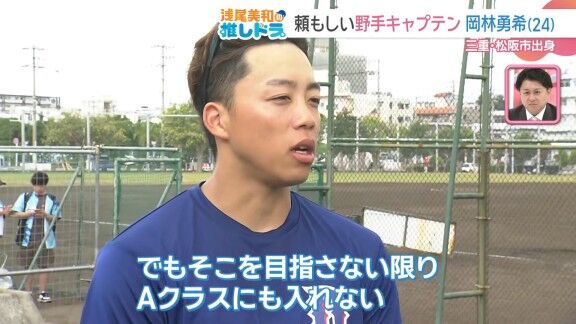 中日・岡林勇希、順位への思い