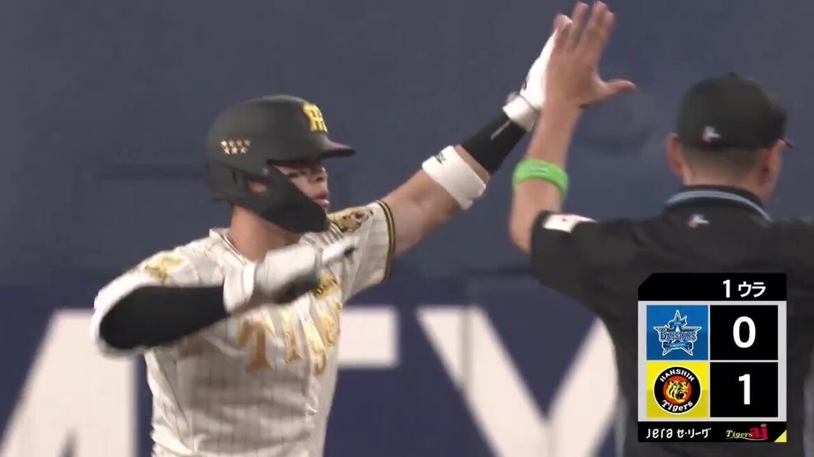 【力で運ぶ】1回裏、 #佐藤輝明 選手が右中間へ先制タイムリーツーベースヒット！【2026/3/31 Ｔ－ＤＢ】