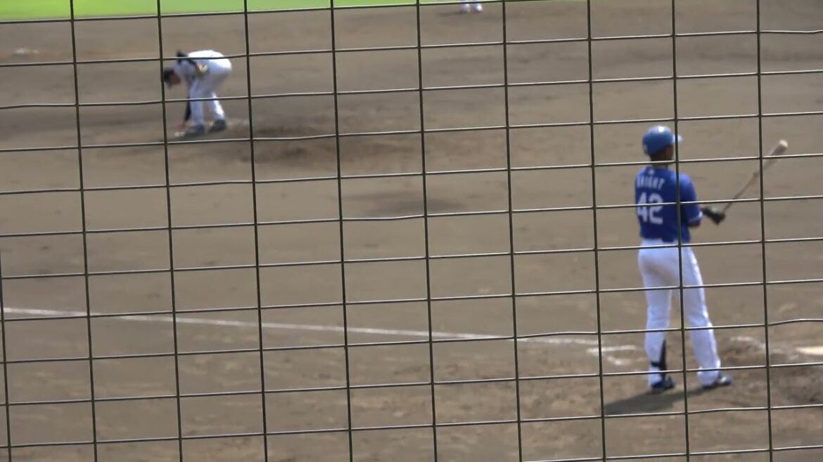 中日ドラゴンズ ブライト健太選手 第2打席 見逃し三振 VS くふうハヤテベンチャーズ 木下幹也投手 2024/8/2 愛鷹球場